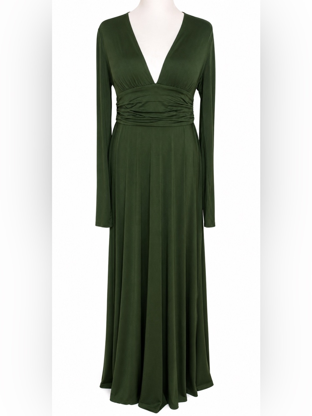 Baltic Born Arianna Hunter Green Maxi Dress NWT XL Long Sleeve Formal